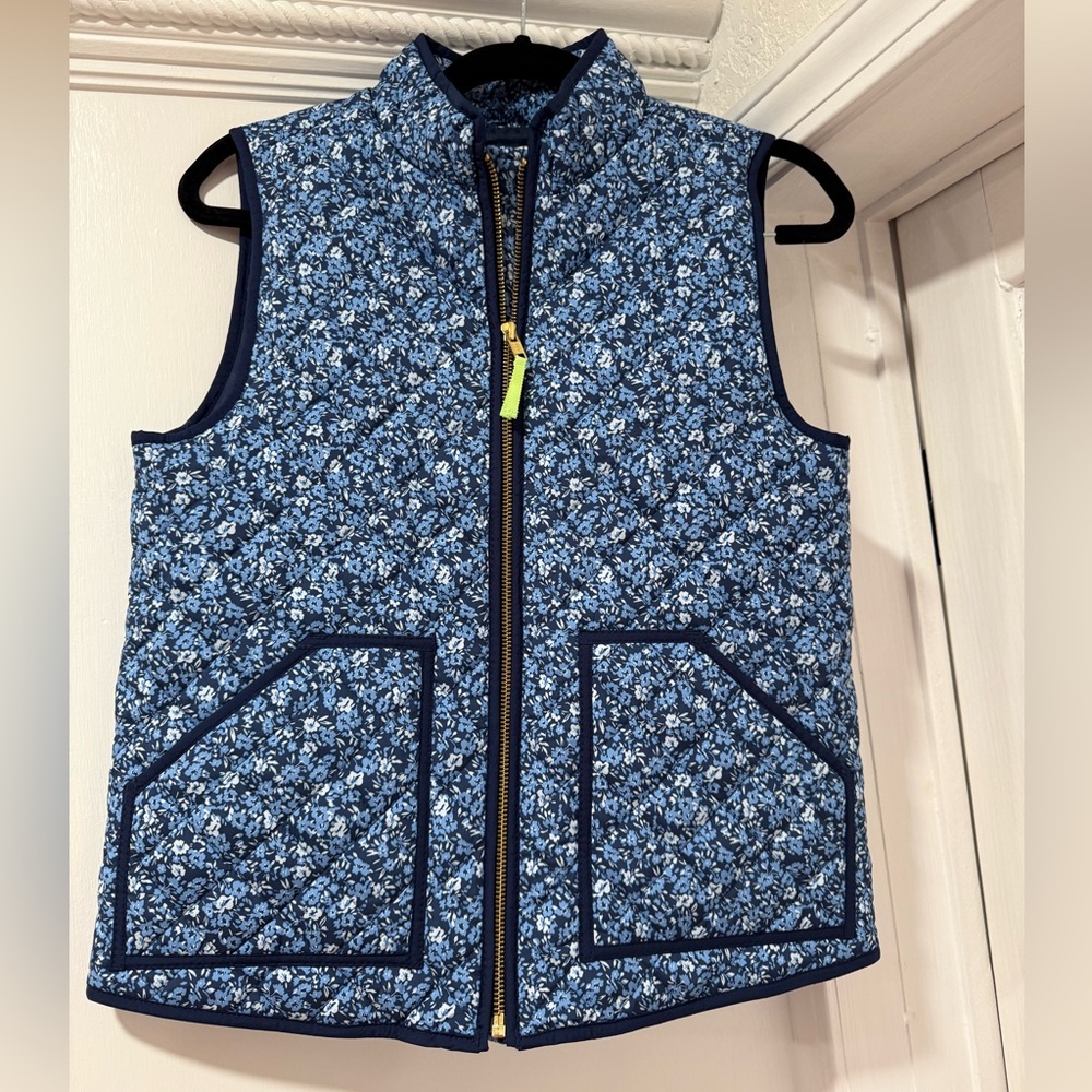 J.Crew kids Floral Blue Vest